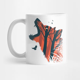Orange Wolf Mug